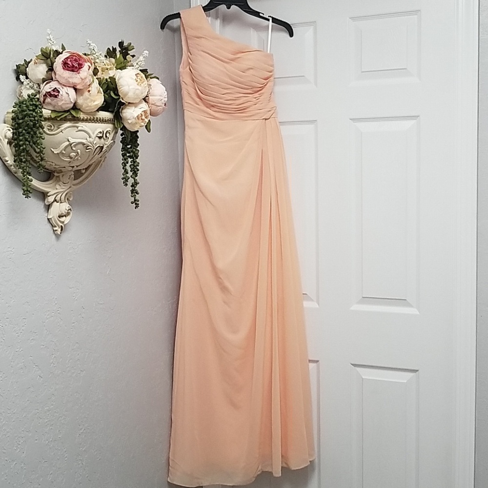 Peach bridesmaid dress